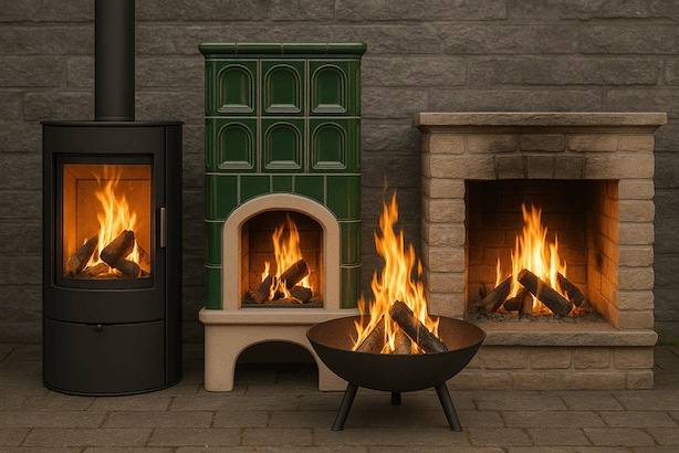 verschiedene Ofenarten